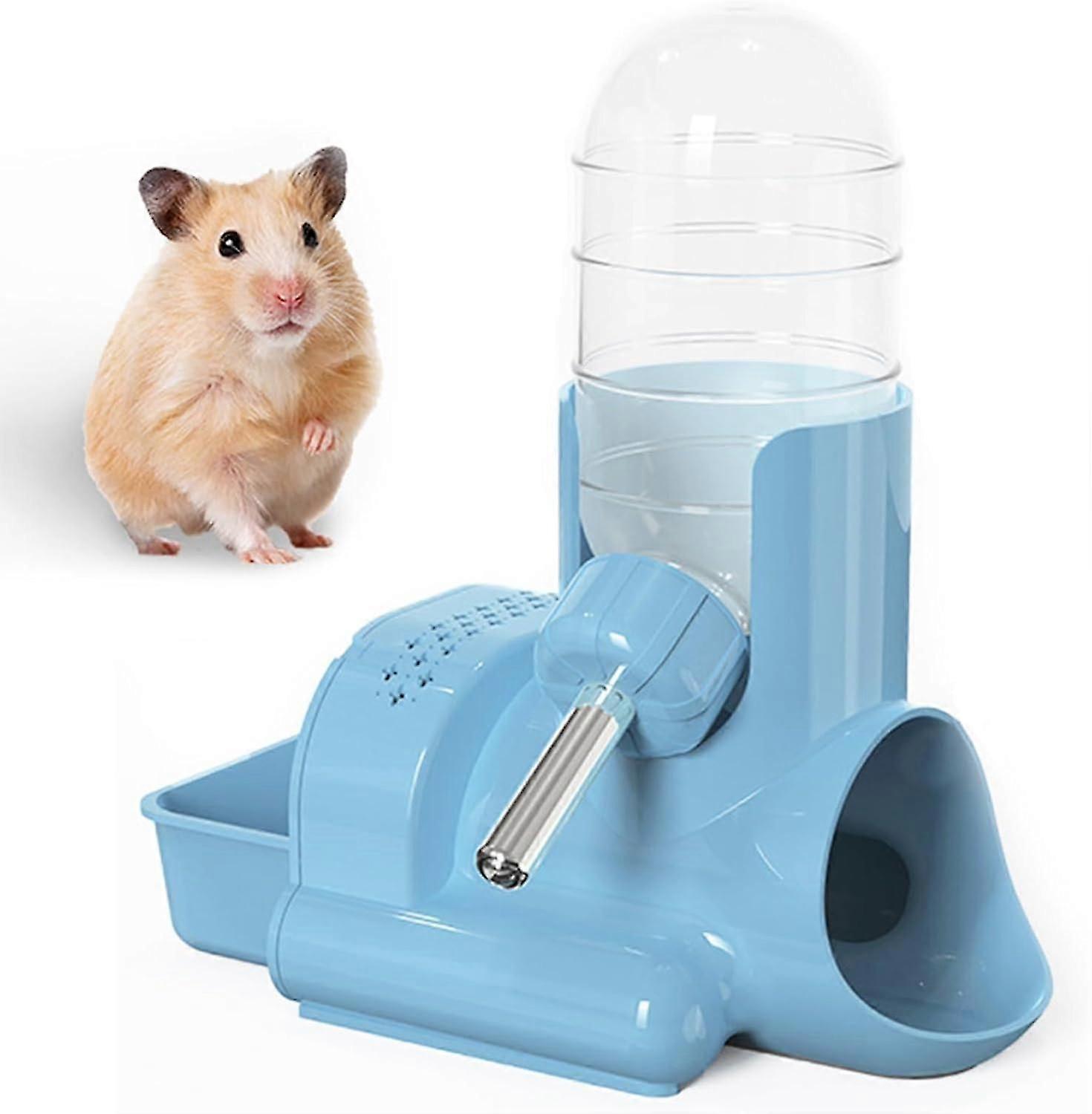 Hamster Water Bottle, 3 in 1 Water Bottle Automatic Bottle Dispenser with Food Container Base Hut For Hamster Mouse Rat Hedgehog
