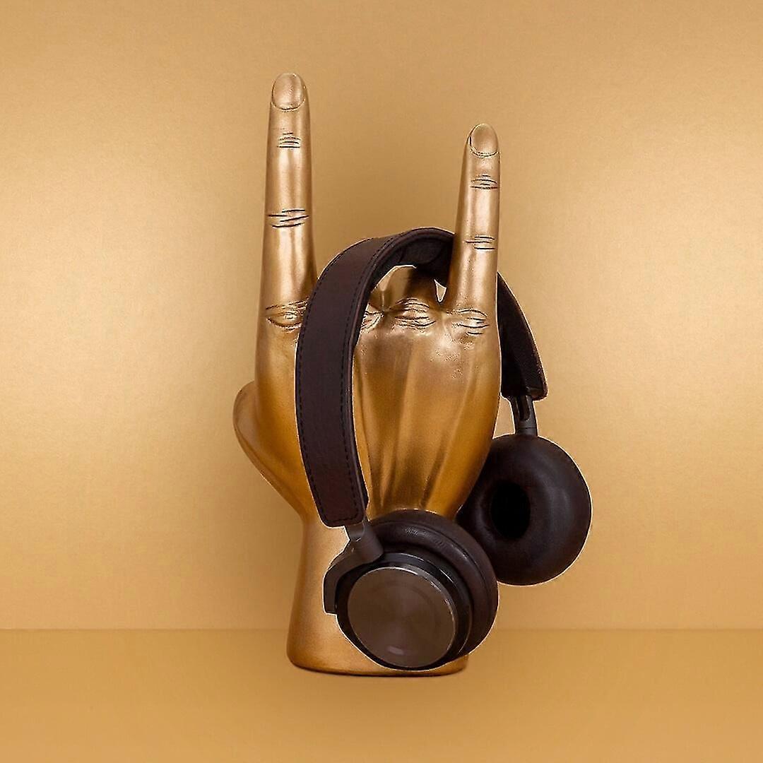 Creative gold finger shape earphone stand