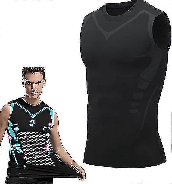 Ionic Shaping Vest, Men Body Shaper, 2023 Version Ionic Shaping Vest For Men, Comfortable Breathable Ice-silk Fabric High Quality Dxldv Gift