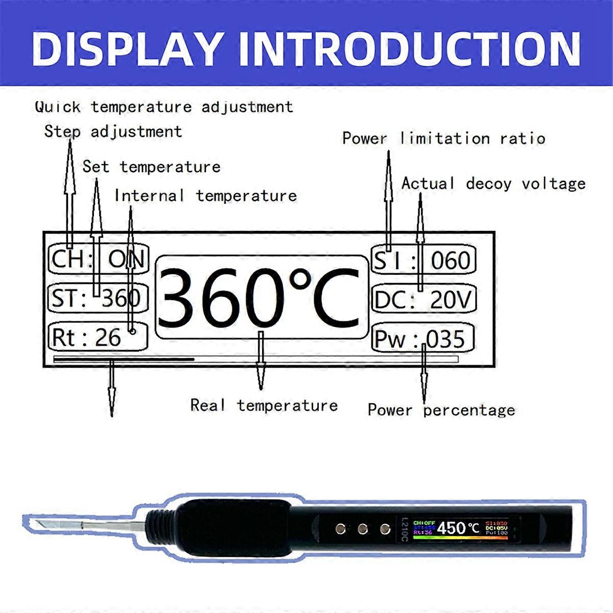 L210C Portable Electric Soldering Iron DIY Repairing Tool