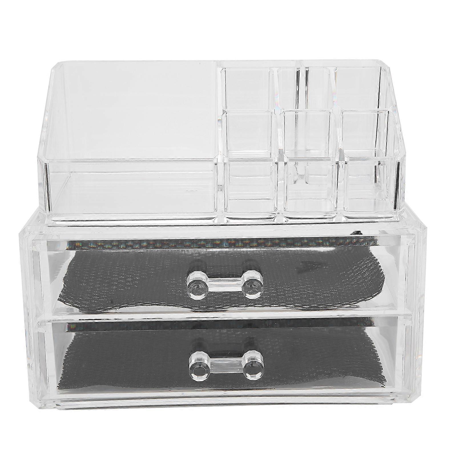 Transparante Make-up Opbergdoos Set TwoTier Box Sieraden Lippenstift Organizer Display Houder