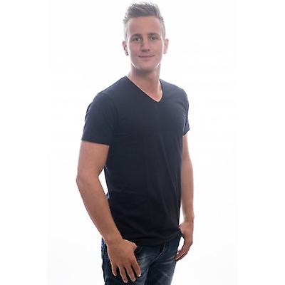 Slater Basic Fit T- Shirt  V- Neck Navy Two Pack ( art 7610)