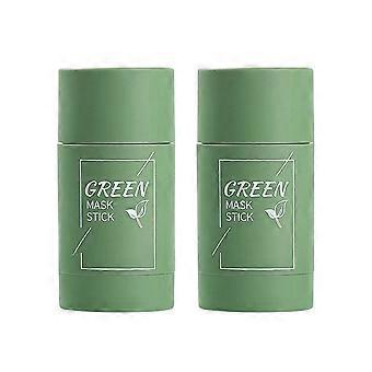 Grønn te Purifying Clay Stick Mask Oil Control Mask Deep Cleaning Moisturizing Mask