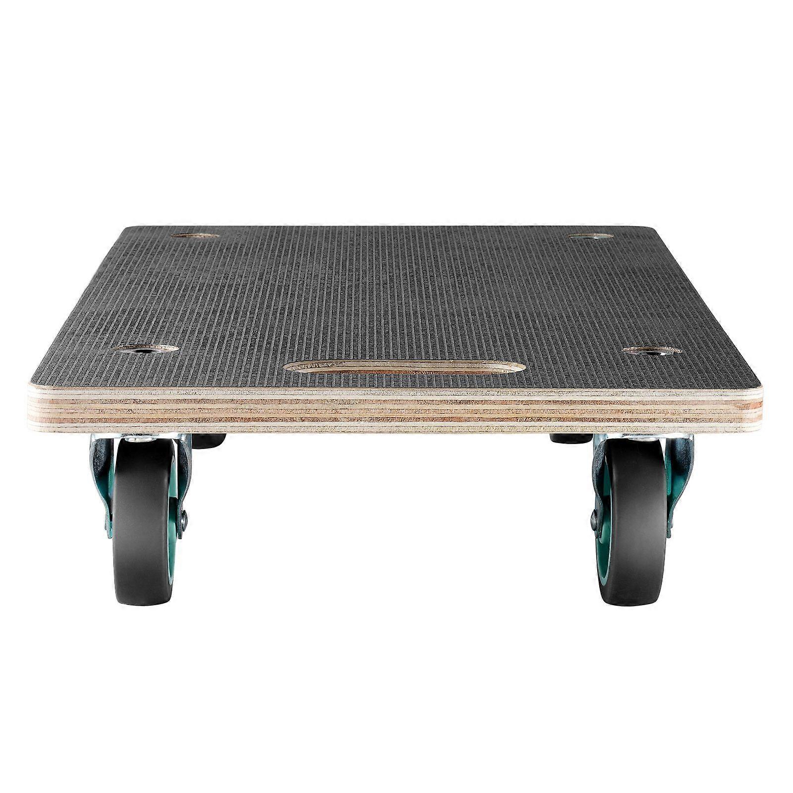 Furniture Dolly, 551 lbs Capacity, Moving Dollies with 4 Quiet TPR Wheels, Rectangular Multi-Purpose Flat Dolly, Set of 2, Black