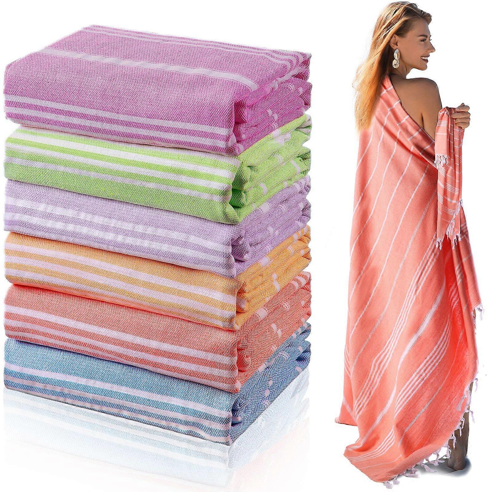 6 Pack Oversized Beach Towel for Beach Use 61 x 82 Inches