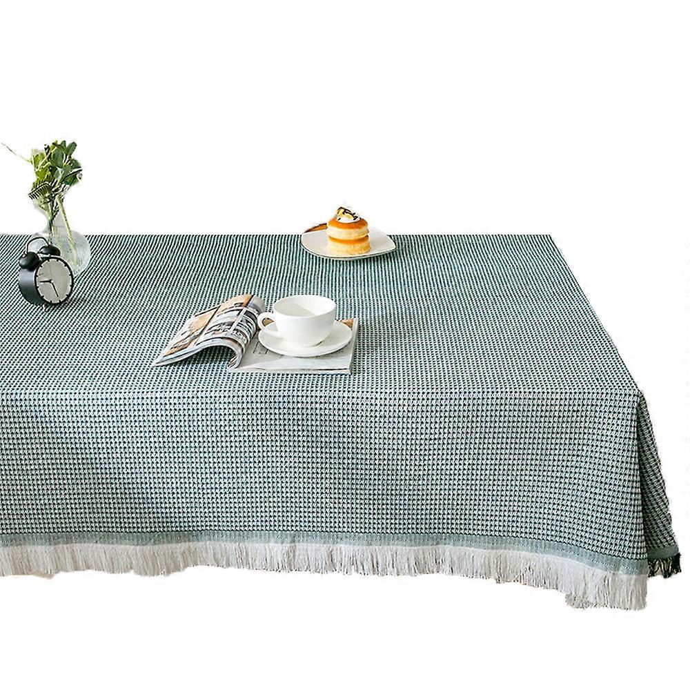 Stylish Decoration For Your Dining Area, Cotton Linen Tablecloth Offers Wrinkle-Free Convenience And A Touch Of Class With Its Delicate Embroidery