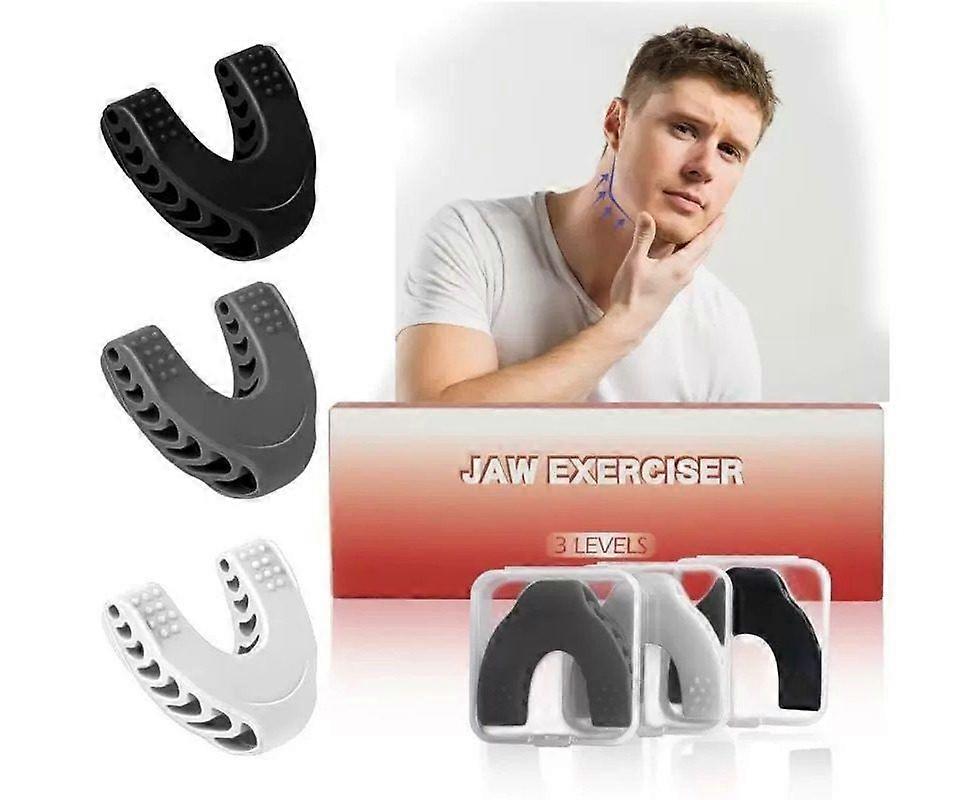 3 Pack Jawline Exerciser - Strengthen Your Jawline & Reduce Double Chin with Custom Resistance Levels
