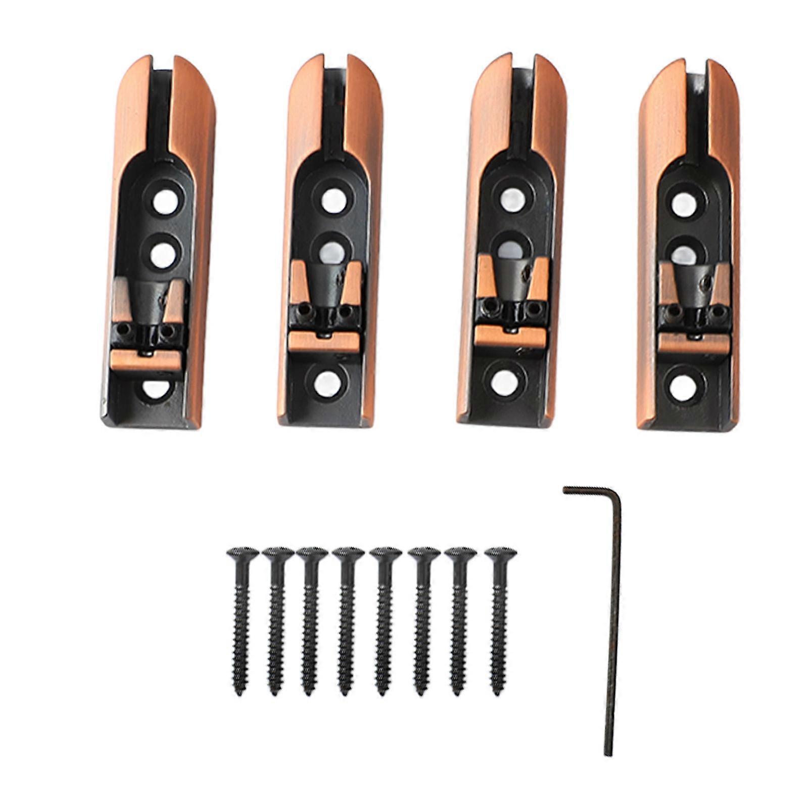4Pcs Guitar Bridge String Bridge Metal Instrument Accessory Set Kit for Replacement