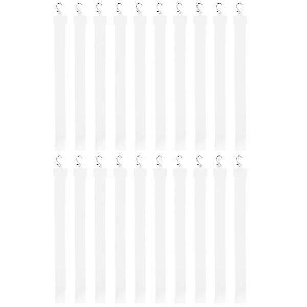 20pcs Hanging Merchandise Strips with S Hooks Plastic Display Clip Strips