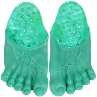 Halloween Cosplay Green Giant Feet Bigfoot Count Slippers Costume Masquerade Props (Green)
