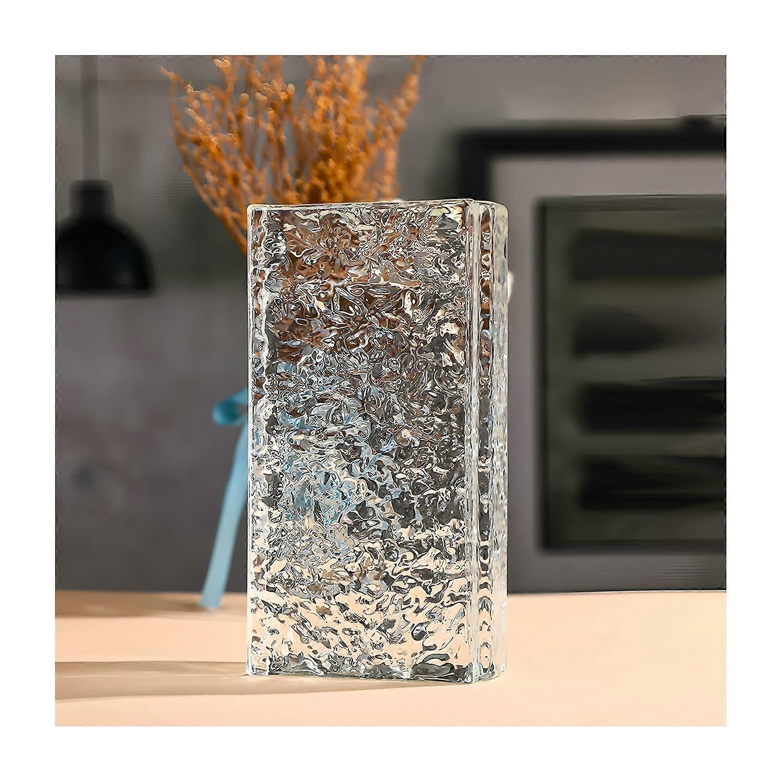 Clear Rectangular Glass Block - High Transparency Crystal Bricks for Home, Bedroom, Bar Decor, 1PC
