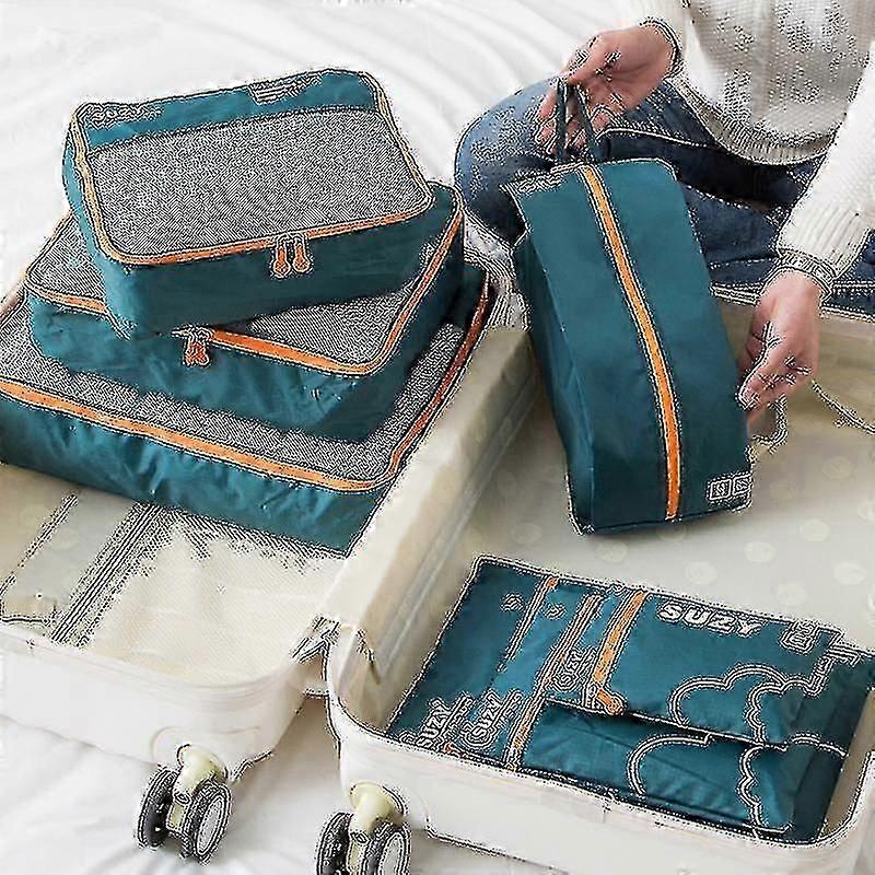 Packningskuber för researrangör 7 set bagage resväska vattentäta arrangörer-2025-ss