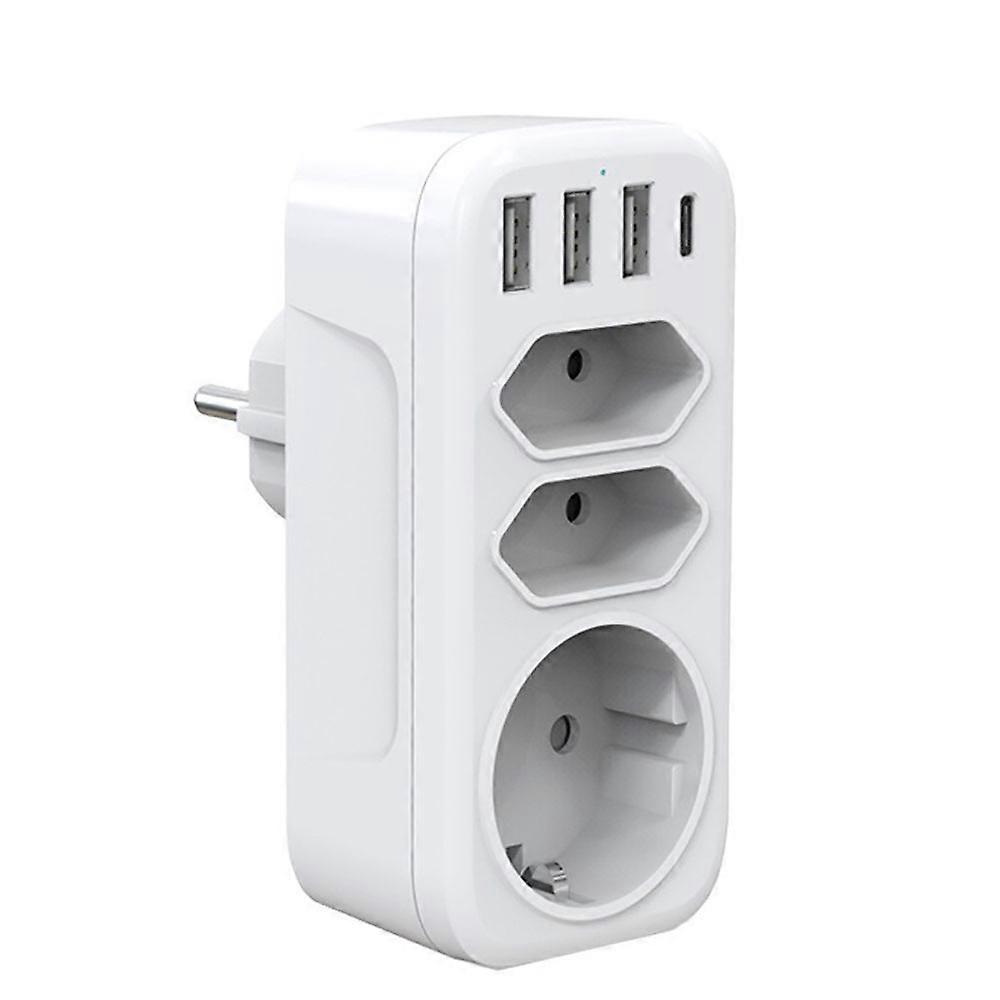 Socket converter one to three 3USB TypeC multi-function socket extender European German standard conversion socket