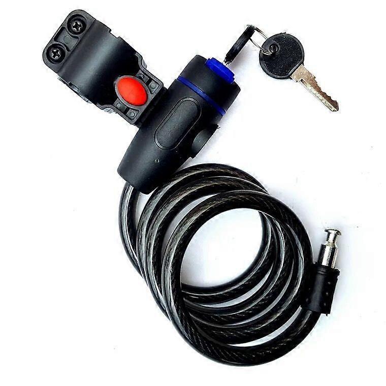 Bicycle lockMountain bike lockCode lockRing lockStriped wire lockStem lock (black)