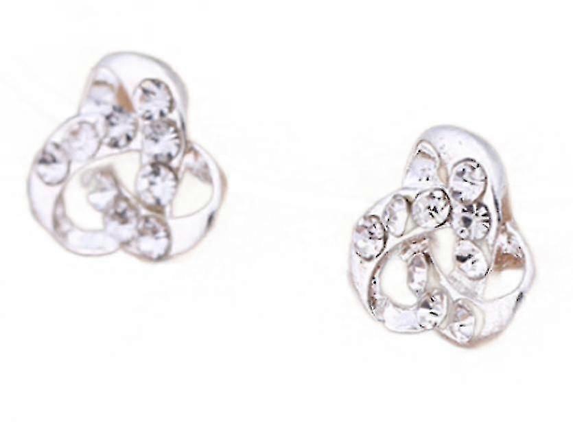(intertwined Diamonds)pearl Flash Diamond Stud Earrings