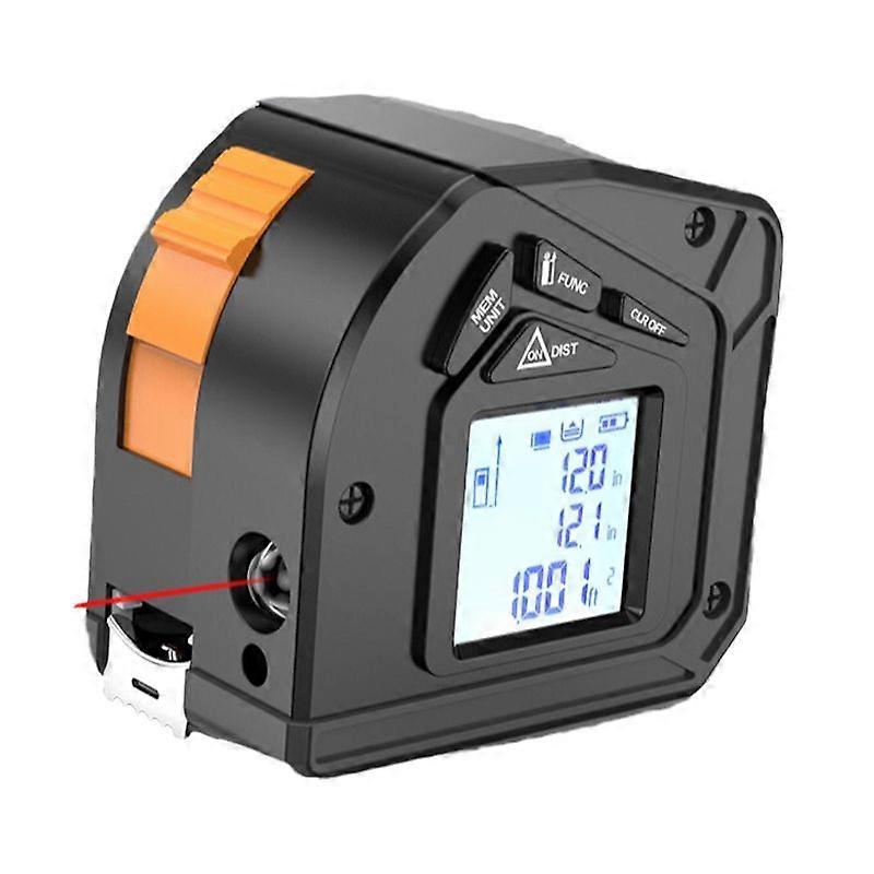 40m Laser Rangefinder Laser Distance Meter Laser Tape Measure Electronic Digital Display Retractable With 5m Tape Measuring Tool