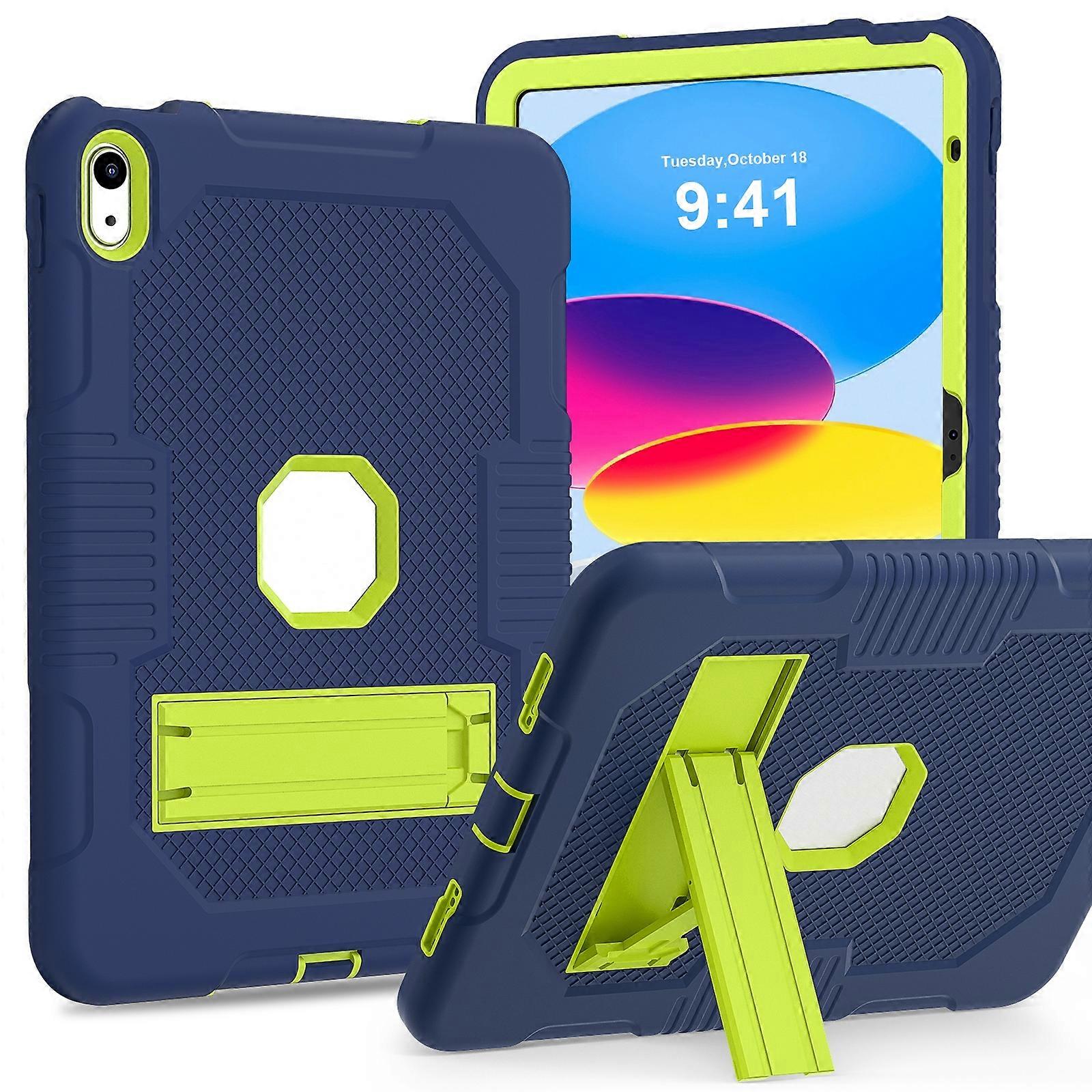 For iPad 2025 / 2022 Contrast Color Robot Silicone + PC Tablet Cas For iPad 10th Gen 10.9 2022