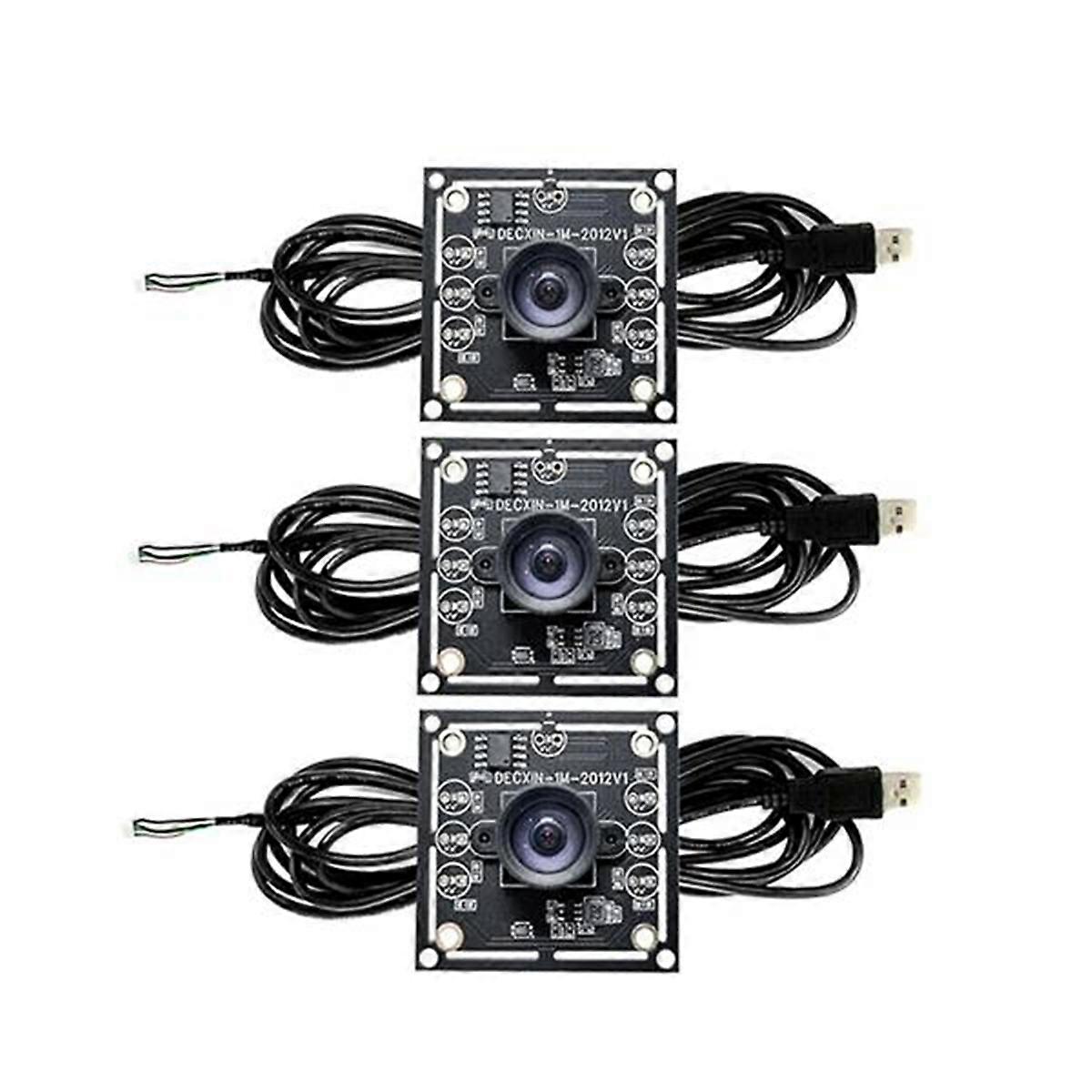 3PCS 100 Degree Camera Module 1MP OV9732 1280x720 USB Free Driver Manual Focus,with 3 Meter Cable f