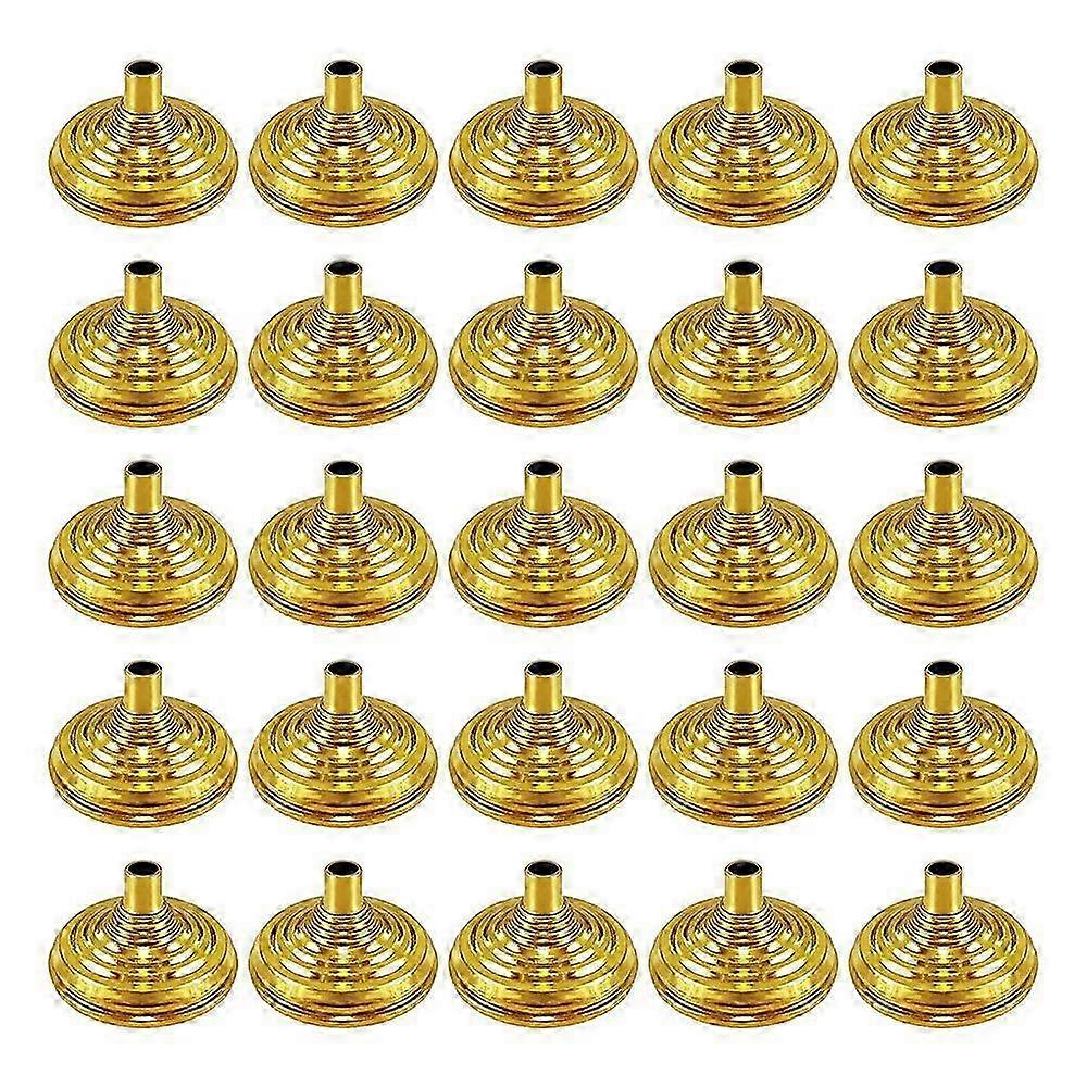 25-Piece Gold Mini Portable Flag Stand Base for Tables Suitable for Restaurants Parties Conferences and Desktop Use