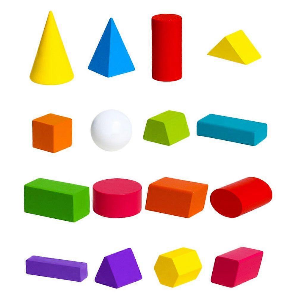 1 Set of Geometrical Solid Blocks Math Learning Toys Geometrical Teaching Props