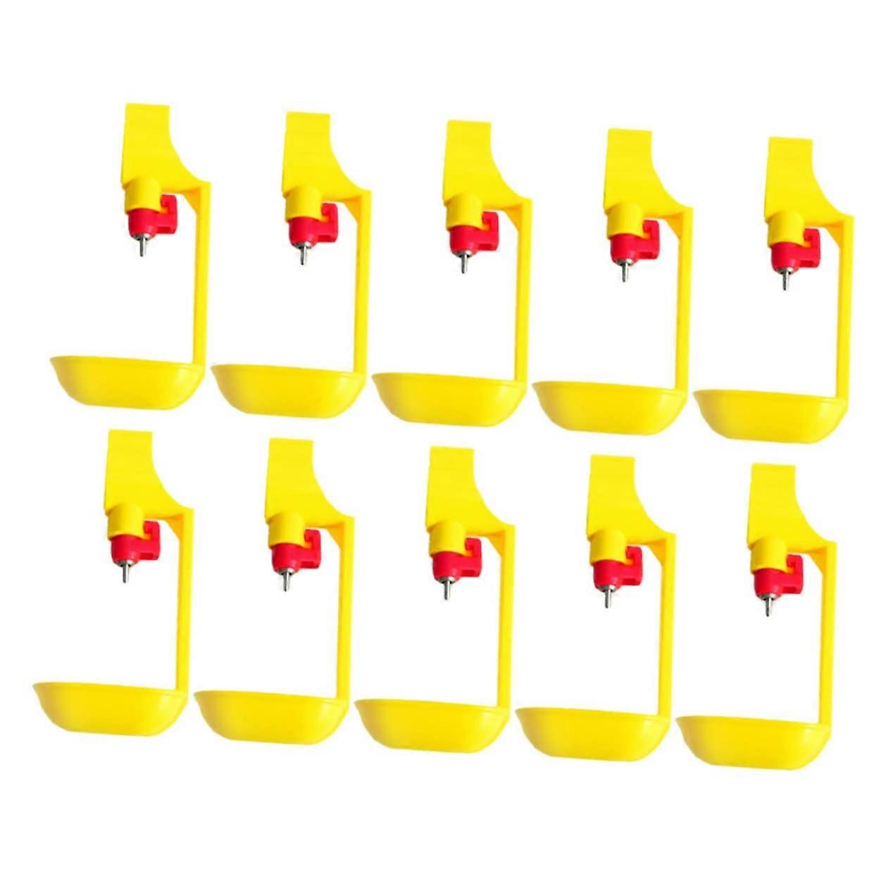 10PCS Ball Chicken Waterer Hanging Cup Drinkers for Poultry Convenient and Easy to Install for Home Use Random Random Color