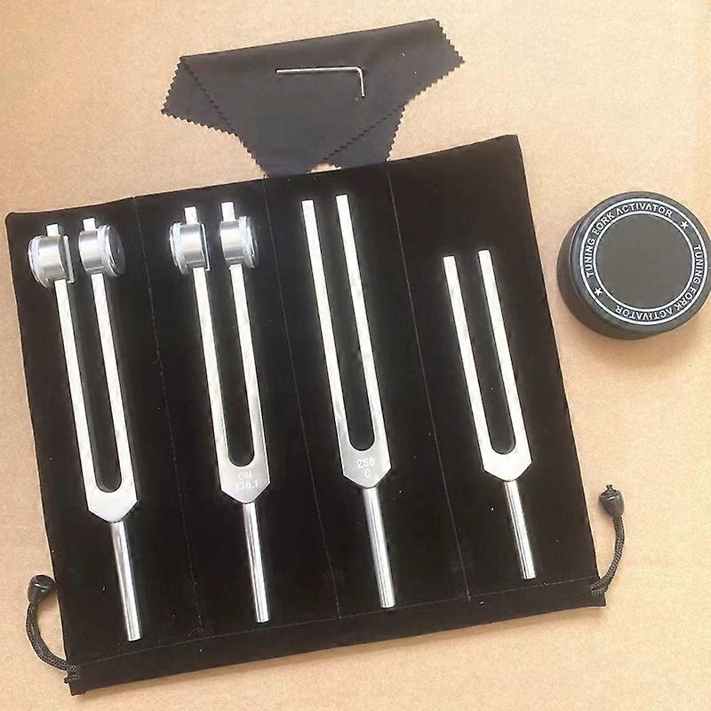 4 Pack Tuning Fork Set (128hz,256hz,512hz,528hz)