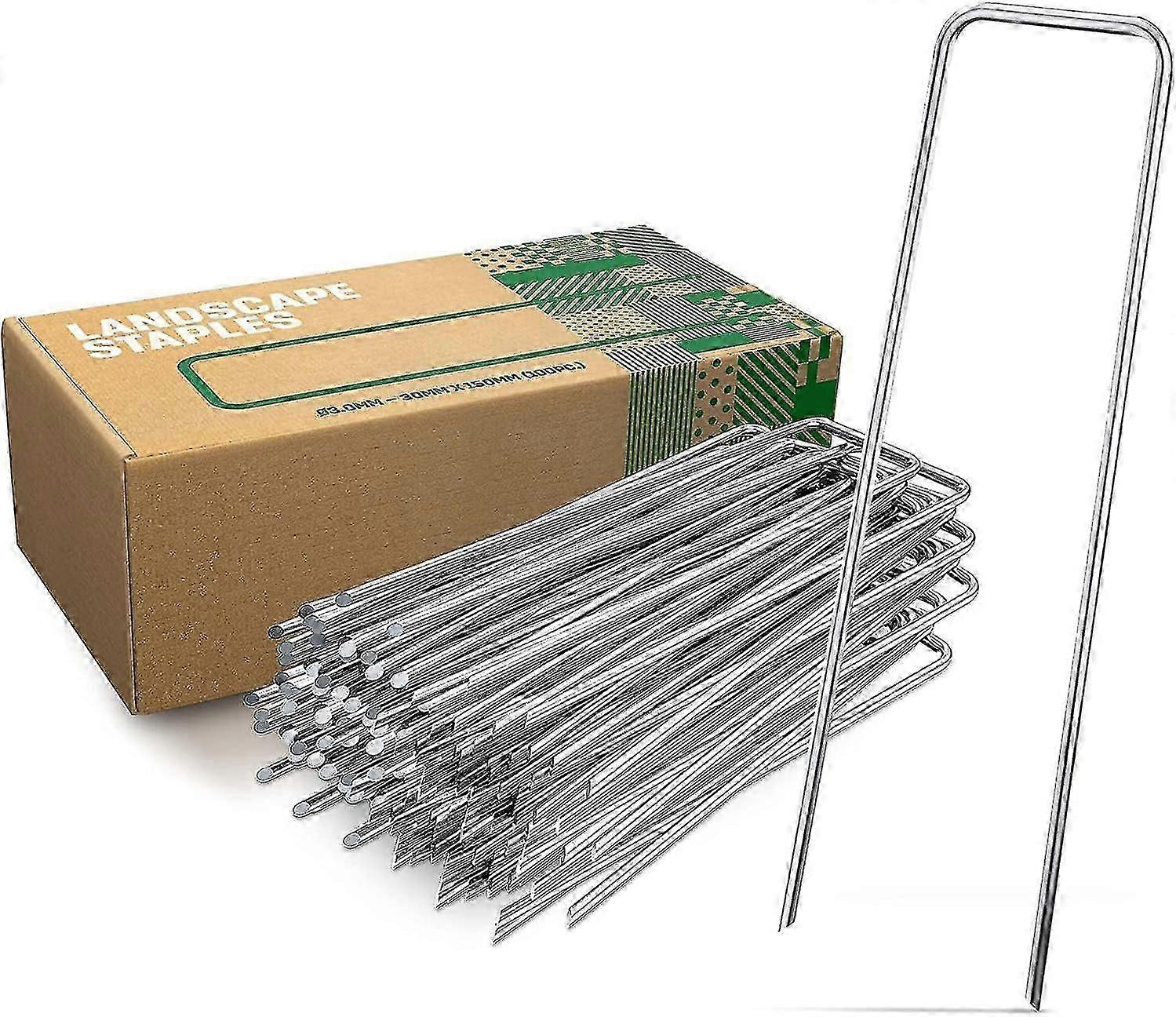 Galvanized steel spikes (100 pieces) - Strong spikes for covering fabrics, wire mesh and netting - 150mm long