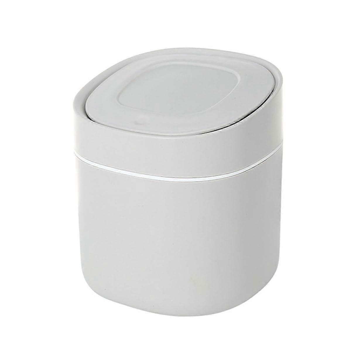 Mini Dispenser Press Bathroom Garbage Bin with Color Lid 15.5x13.5cm Kitchen Waste Container Random Color