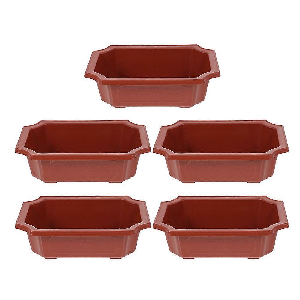 5PCS Plastic Flower Pots with Drainage for Gardening