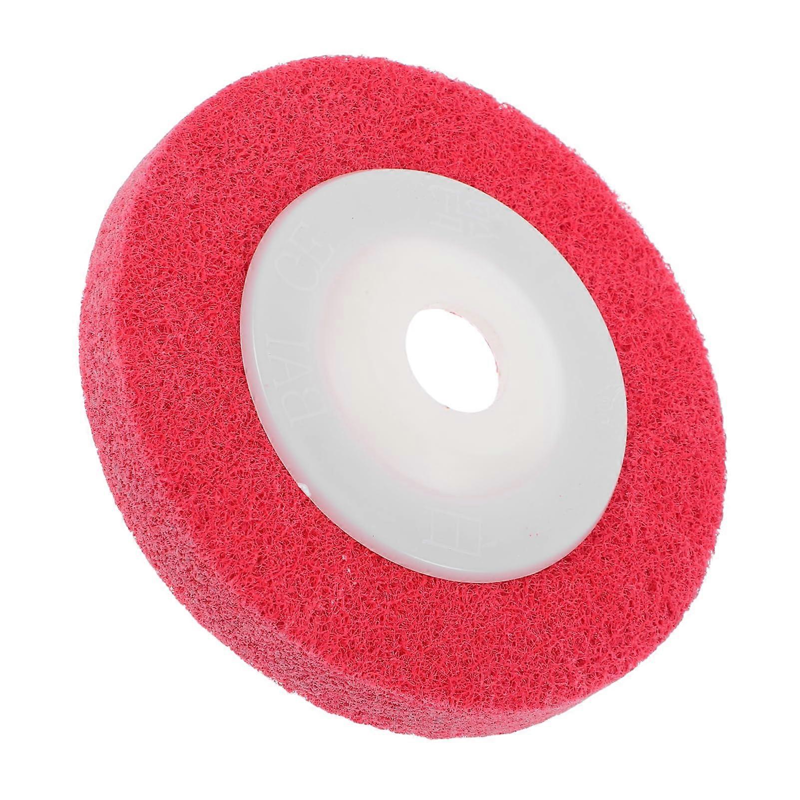 Non-Woven Abrasive Wheel Replacement for Trolley Wheels, Small Nylon Red Grinding Discs for Surface Conditioning