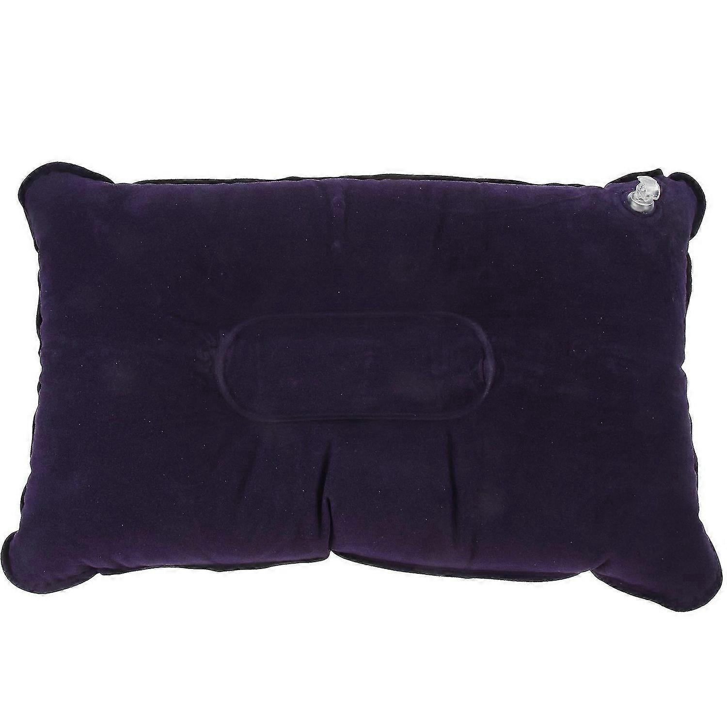 NUOLUX Super-thick Flocking Fabric Inflatable Pillow Portable Travel Pillow for Outdoor Activities D