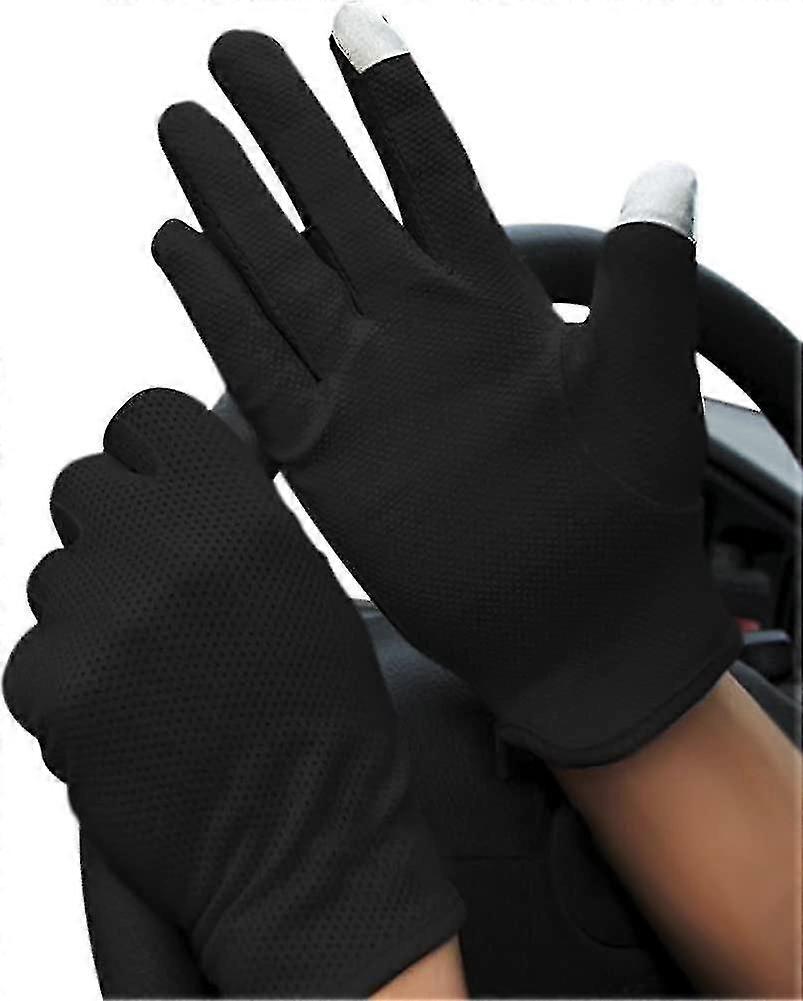 Men Breathable Thin Touchscreen Gloves Summer Lightweight Driving Gloves, Sun Uv