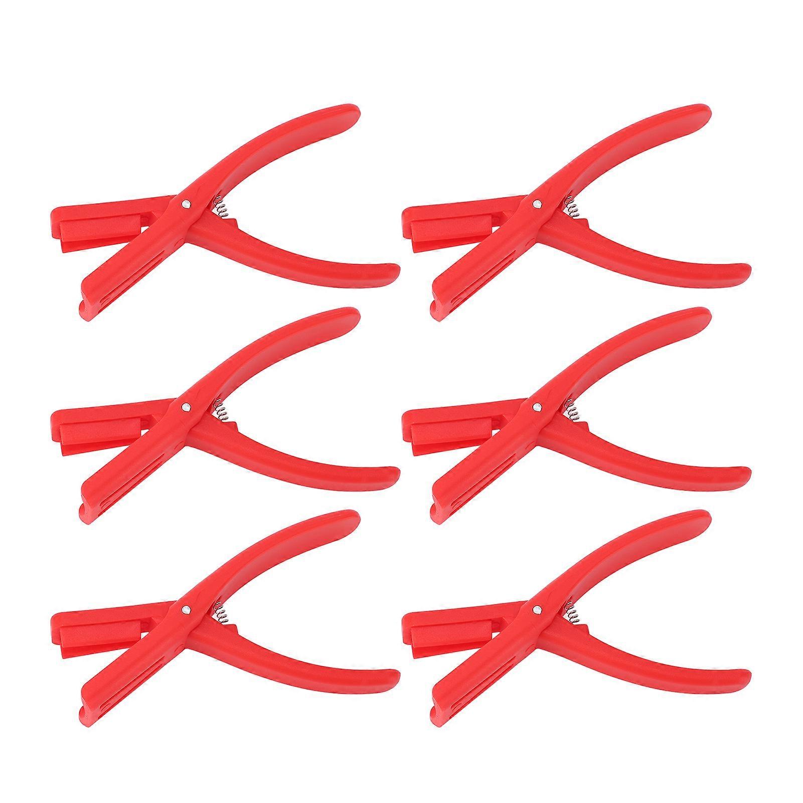 6pcs Crawfish Shell Removal Tool Easily Remove Portable Reusable Crayfish Shell Opener for Household Outdoor Red