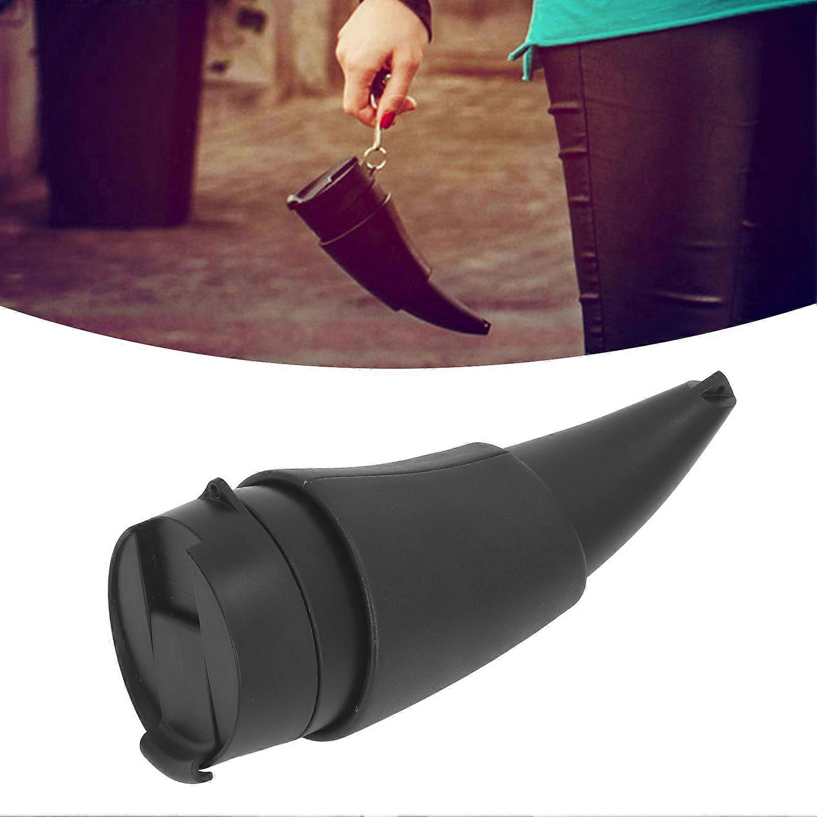 Drinking Horn Mug with Stand Black Goat Horn Mug Portable Vintage Horn Cup with Storage Bag for Office Outdoor Travel 