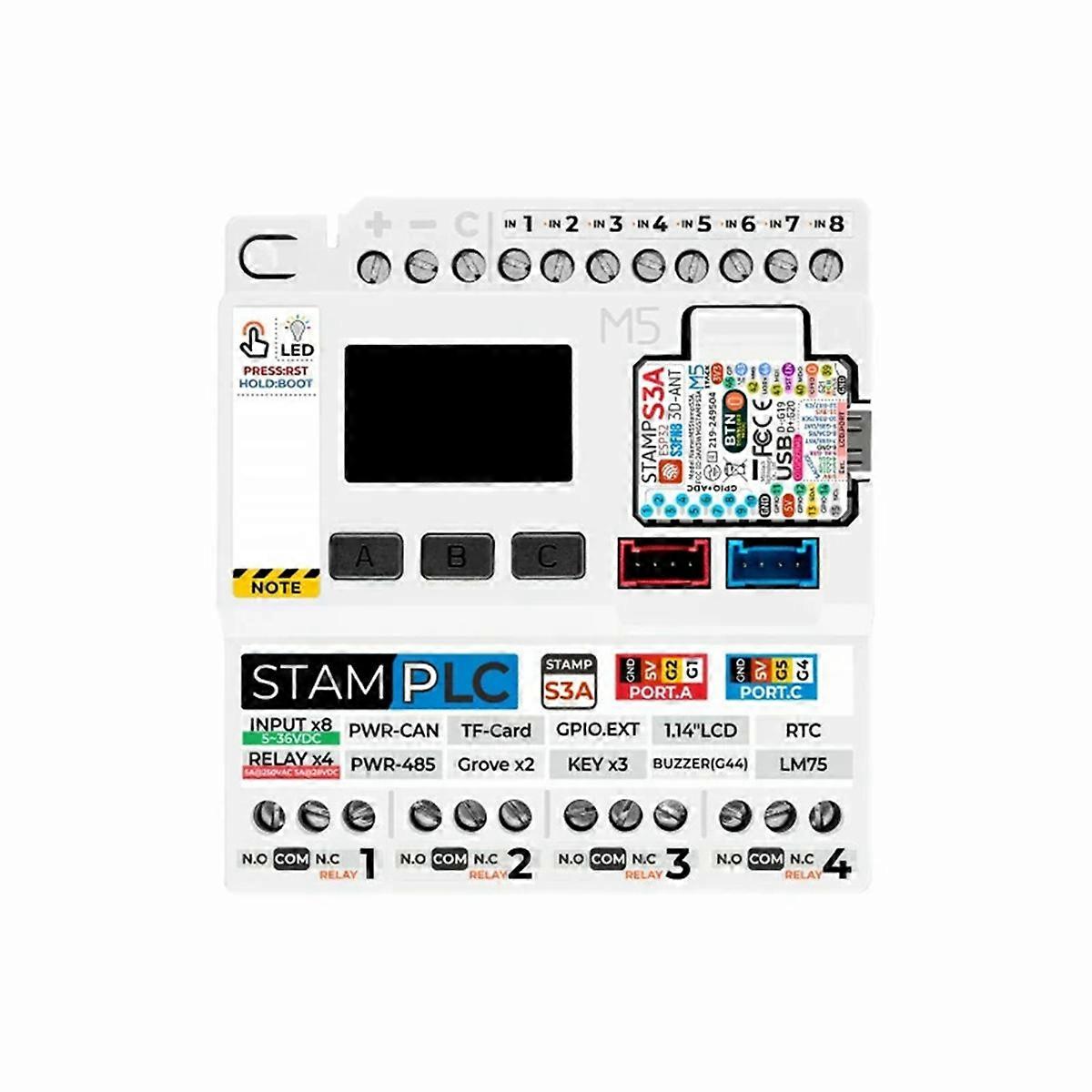 M5stamp PLC Controller Advanced M5stampS3 Module for Industrial Automation, IoT Projects, and Smart