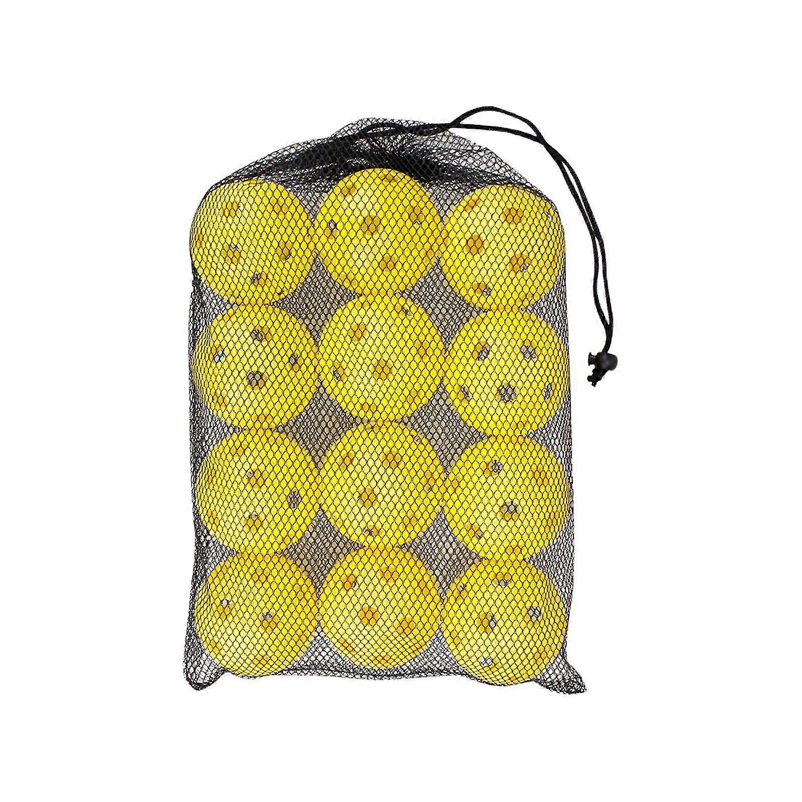 12 Soft Pickle Balls for Sports and Game Training, Ideal for Tennis Practice, White Color, Set of 12 Pieces