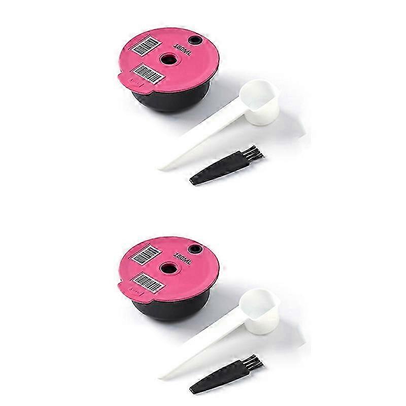 2PCS Refillable Coffee Capsule Pod for Stainless Steel Mesh Refillable Reusable Coffee Filter Cups