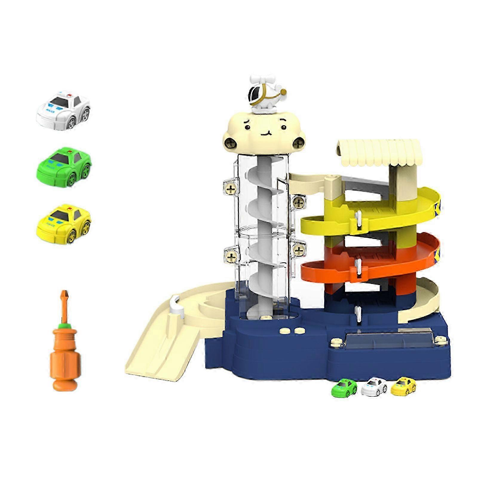 Boys' 3-Layer Parking Garage Toy Set with Elevator and 3 Cars, Ages 4-7 2025