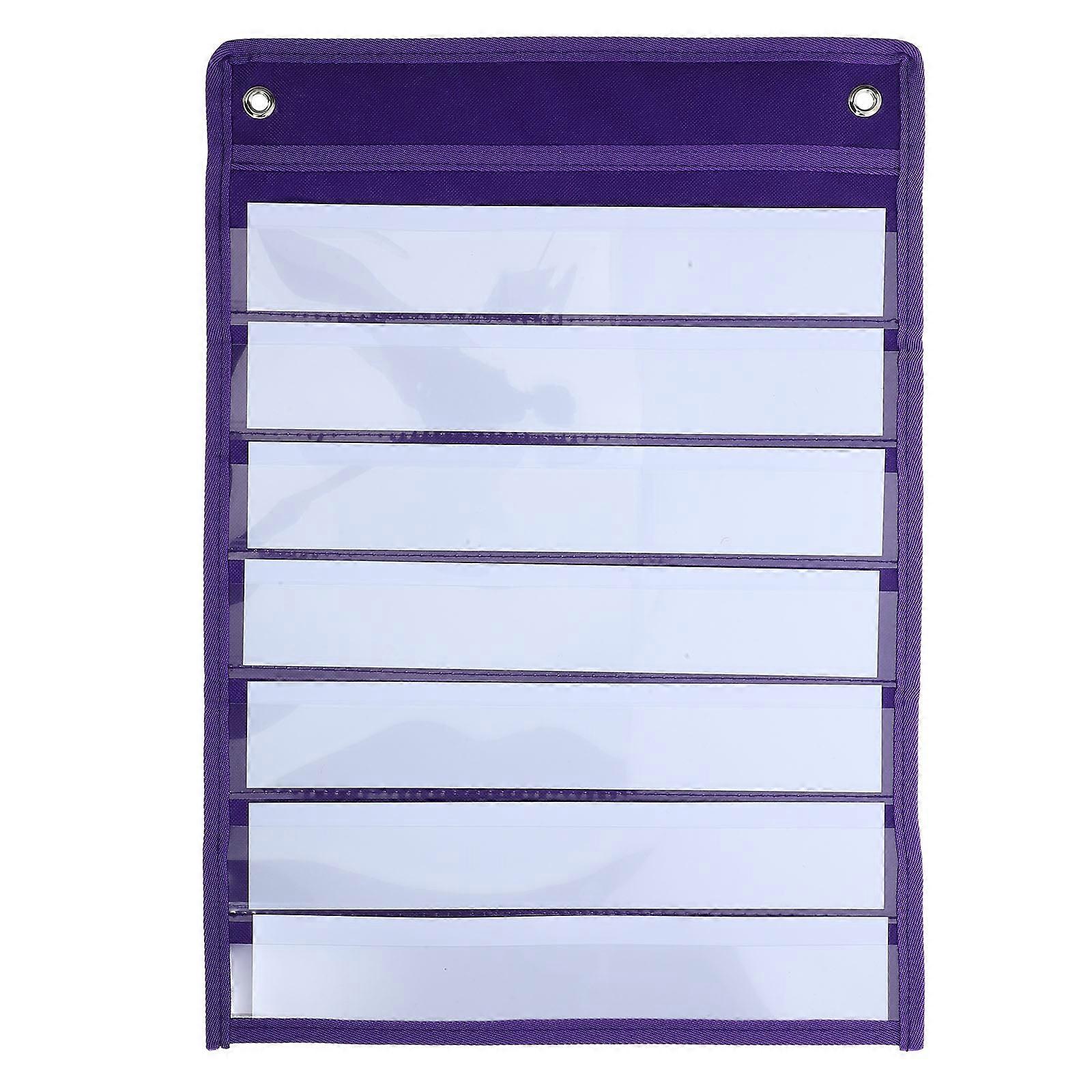 Magnetic Pocket Chart Wall Hanging Organizer Pouch – Tear Resistant Classroom & Home Storage Solution with Multiple Pockets for Schedules, Routines,