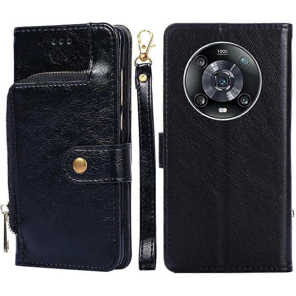 For Honor Magic4 Pro Zipper Bag Leather Phone Case
