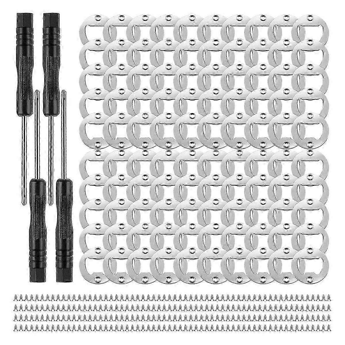 100 Set Bottle Opener Insert DIY Bottle Opener Hardware Metal Bottle Opener Hardware Beer Bottle Op