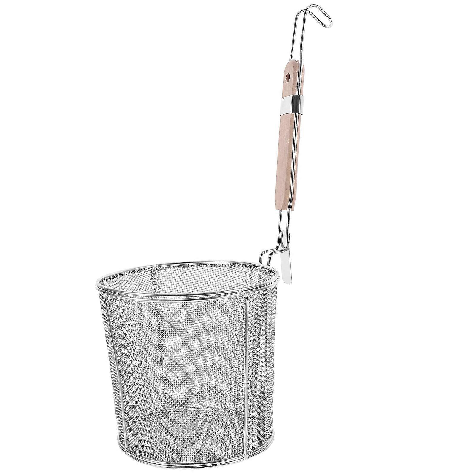 Stainless Steel Pasta Strainer Basket Cooking Kitchen Utensil 38X15.8X15.8CM Filtering 1Set