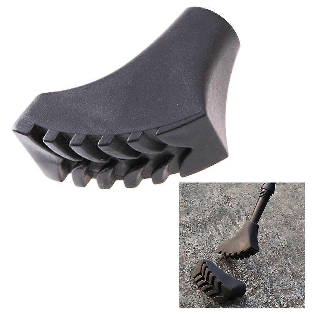 Trekking Pole Foot Cover Anti-Slip TPR Material Round Shape Hiking Walking Outdoor Activities 1Pcs