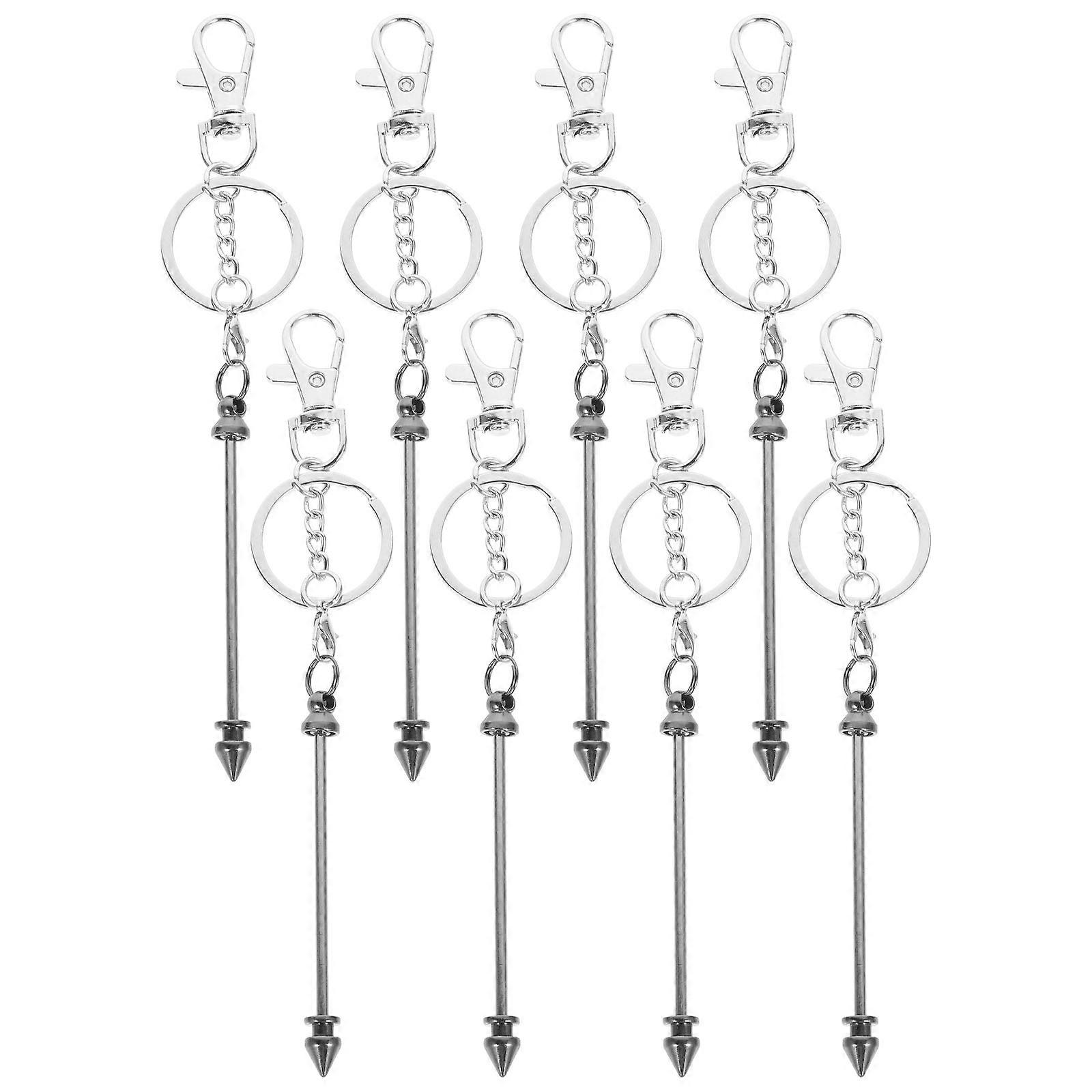 DIY perler nøkkelring lage nøkkelring metall form for nøkkelringer daglig bruk 8 stk