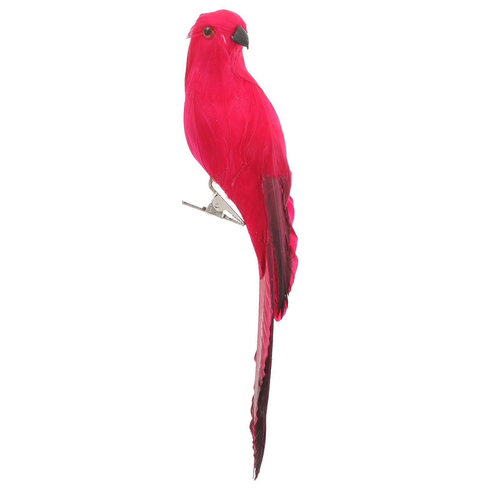 Simulation Parrot Ornaments Realistic Parrot Models Micro Landscaping Foam Red 20x5x4cm 1Set