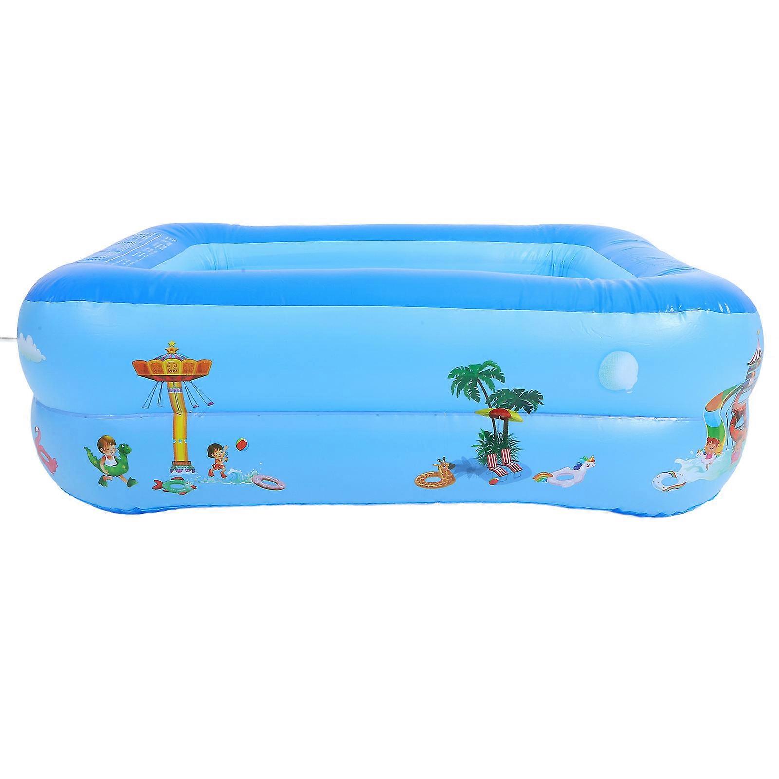 Inflatable Double Layer Water Mattress Portable Indoor Swimming Pool for Family Fun Safe Material