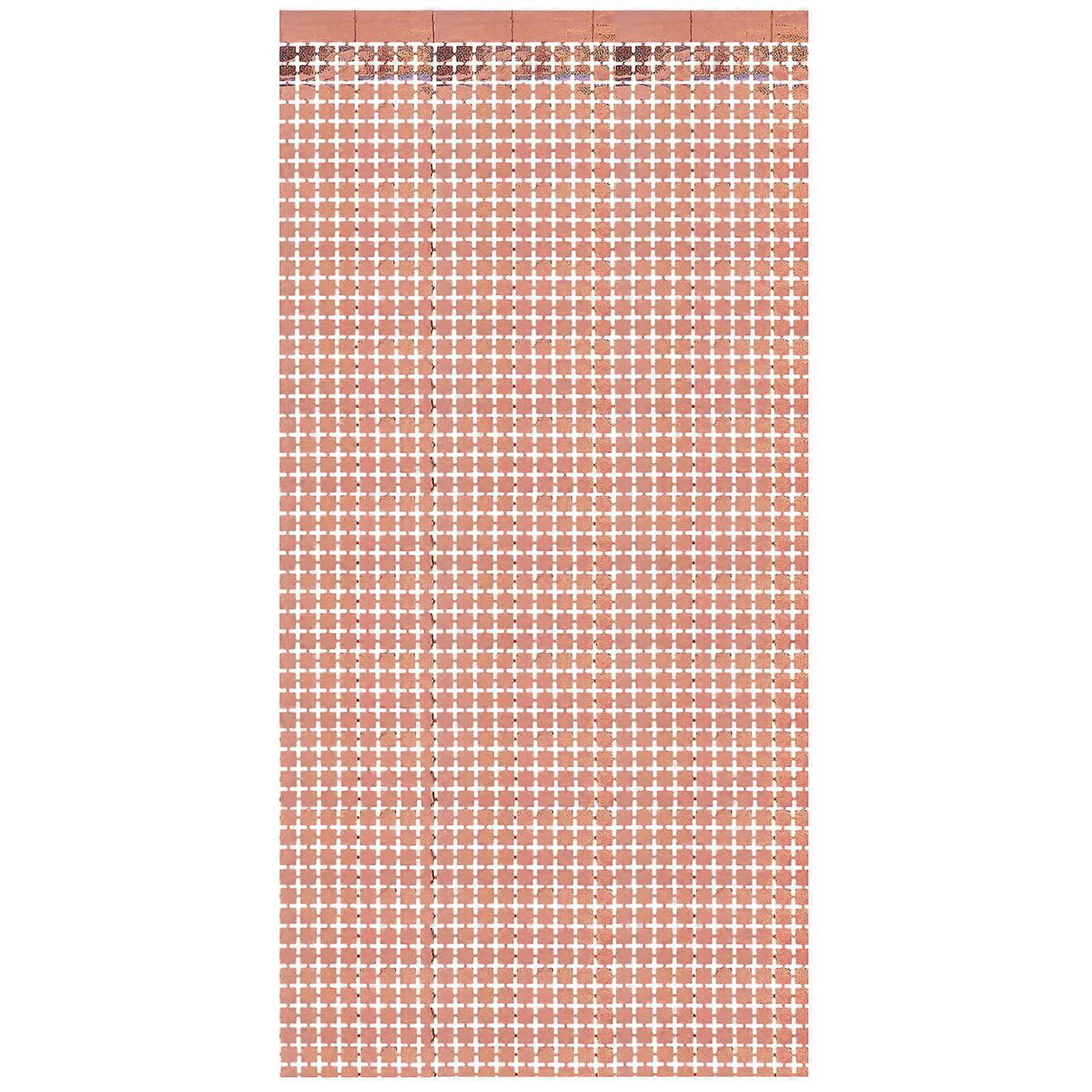 Party Fringe Backdrop Square Rose Gold 200X100CM Modern Style Photo Background 1Set