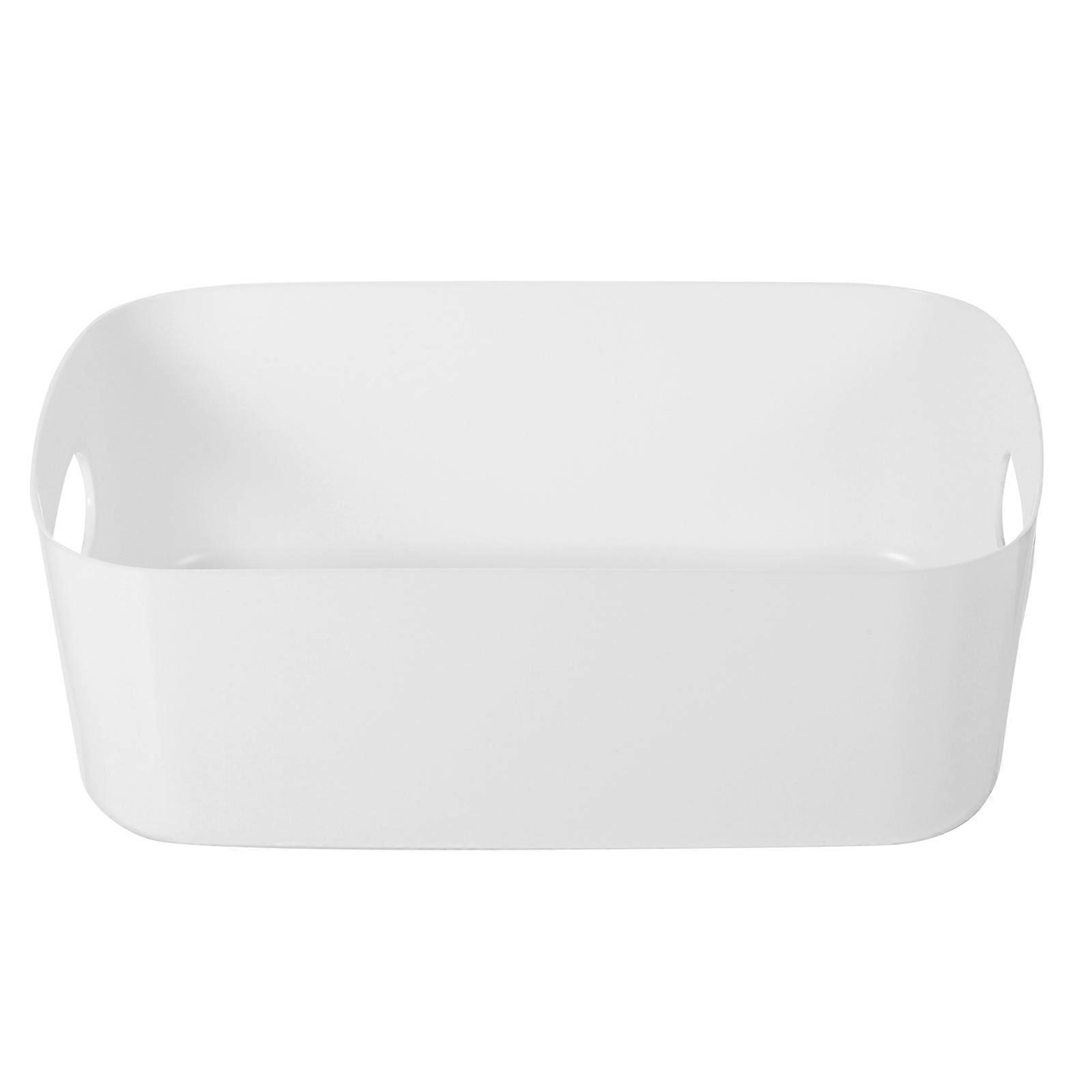 Organizing Bins Plastic Storage Bin Bathroom Organizer Basket Kitchen Desktop Storage Box Rectangular Simple Design Home Users 6Pcs