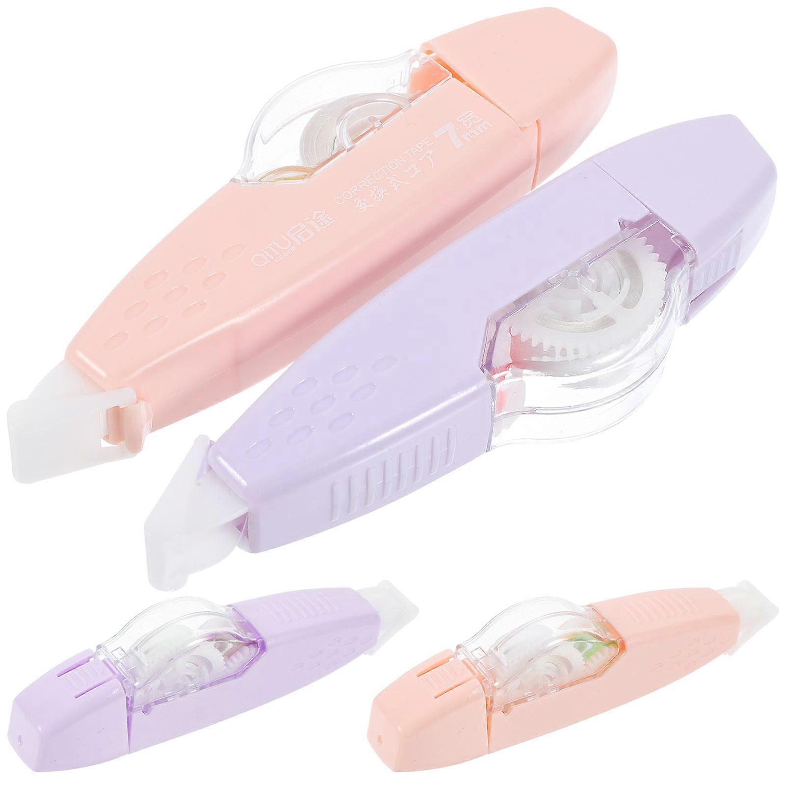 4 Pack Portable Correction Tape, Invisible Writing Tapes for School & Office, Strong Adhesive Compact Design for Quick Mistake Fixing, Random Color
