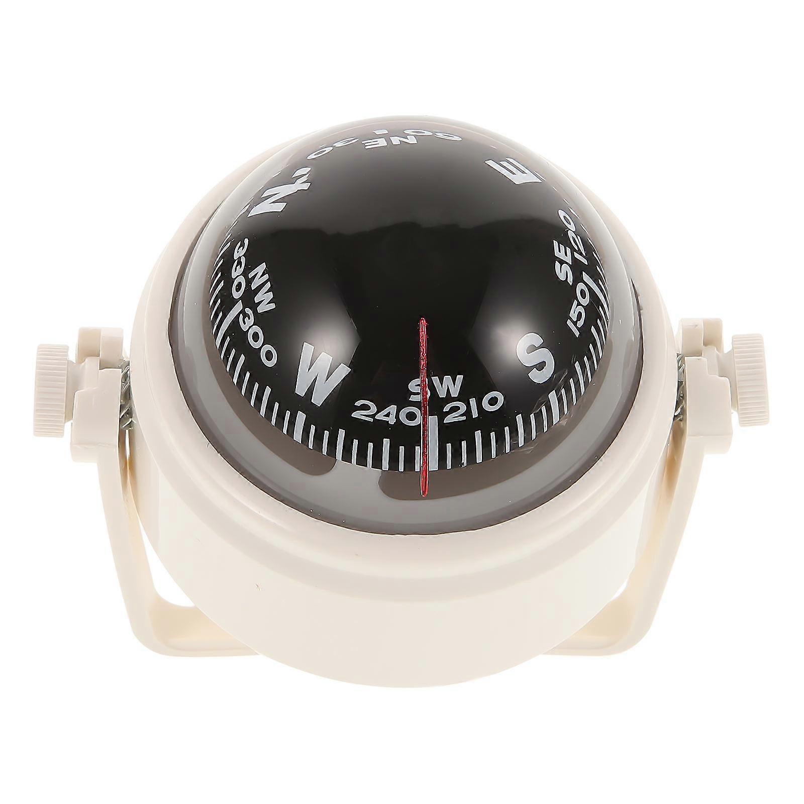 Compass for Car Dashboard Simple Design Navigation Accessory for Road Trips Round Shape Iron 1Pack